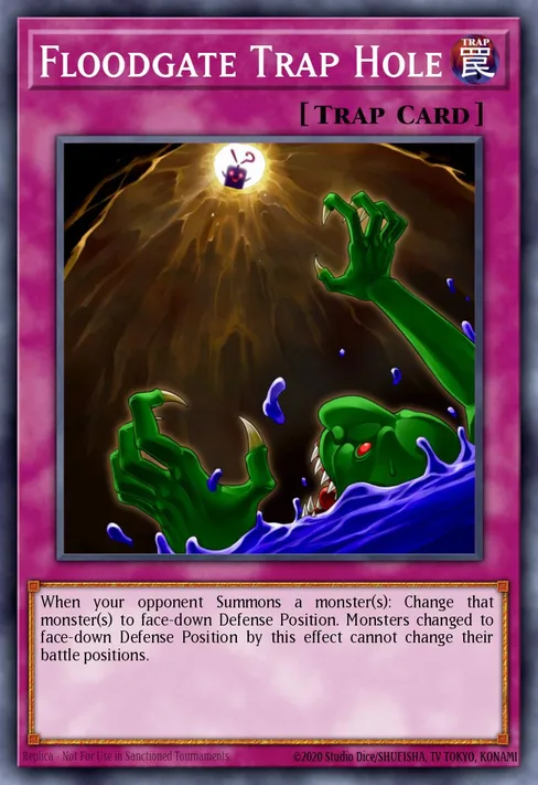 Floodgate Trap Hole, Trials of the Pharaoh - Speed Duel: Battle City Box promotional card #OPTP-EN001