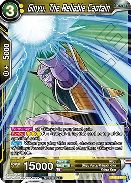 Ginyu, The Reliable Captain, Promotion Cards #P-019