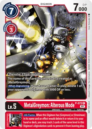 MetalGreymon: Alterous Mode, P #P-072