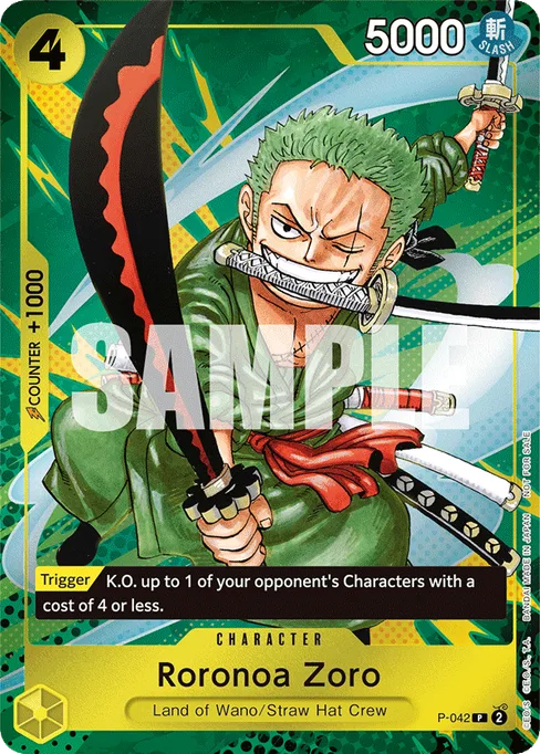 Roronoa Zoro, Promotion Cards #P-042