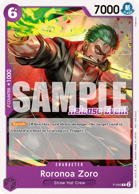 Roronoa Zoro, P-045, Parallel 1, English