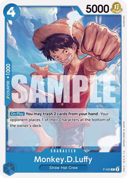 Monkey D. Luffy, P-055, Reprint 1, English