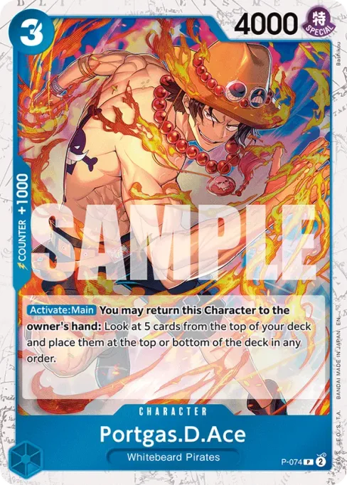 Portgas.D.Ace, P-074, Parallel 2, English
