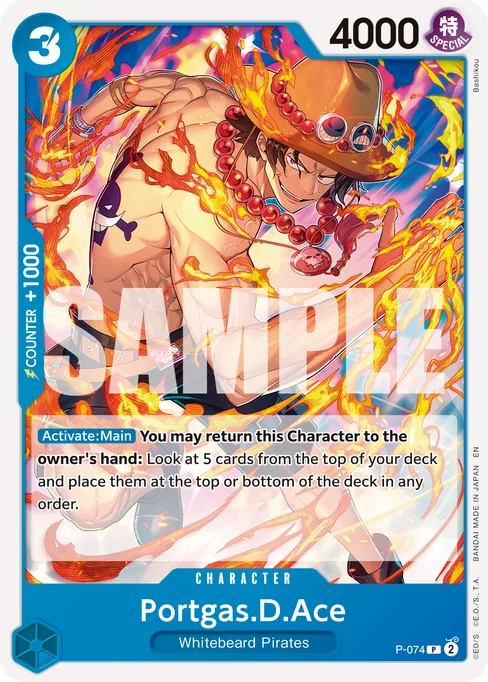 Portgas.D.Ace, P-074, Reprint 1, English