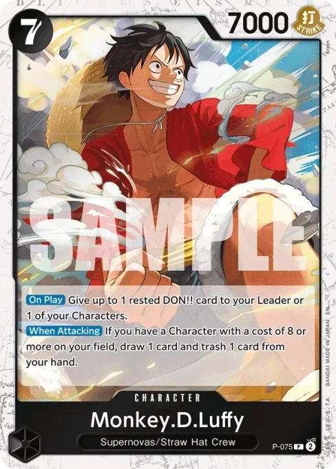 Monkey D. Luffy, P-075, Parallel 2, English