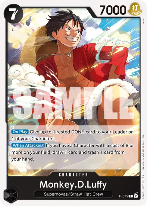 Monkey D. Luffy, P-075, Reprint 1, English