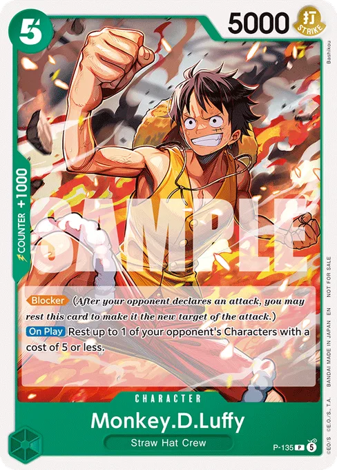 Monkey D. Luffy, P-135, Base, English