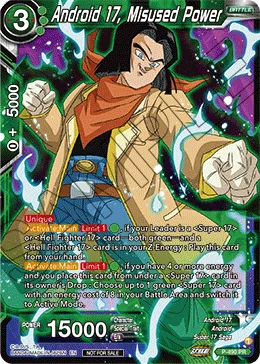Android 17, Misused Power, Promotion Cards #P-490