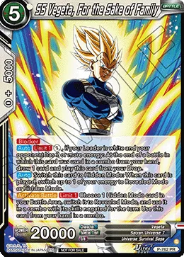 SS Vegeta, For the Sake of Family, Promotion Cards #P-762