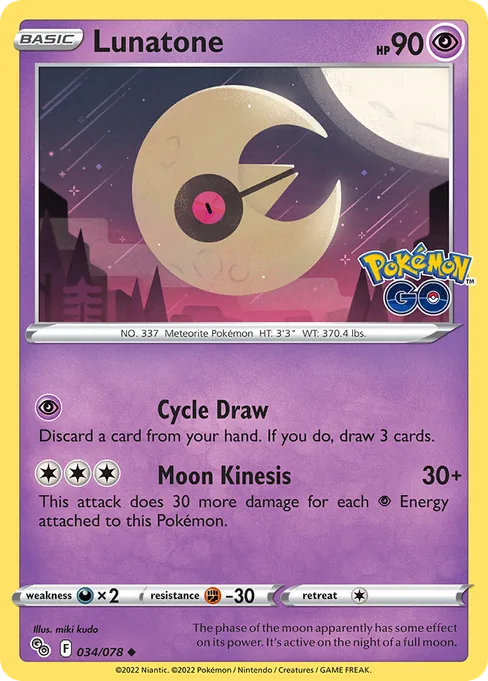 Lunatone, Pokémon GO #34