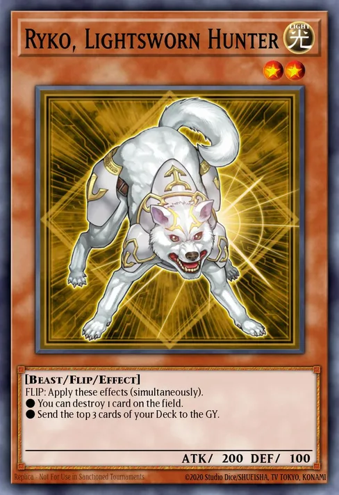 Ryko, Lightsworn Hunter, Premium Gold #PGLD-EN086