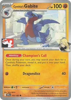 Cynthia's Gabite, Play! Pokémon Prize Pack Series
