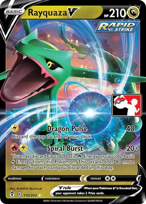 Rayquaza V, Play! Pokémon Prize Pack Series #110