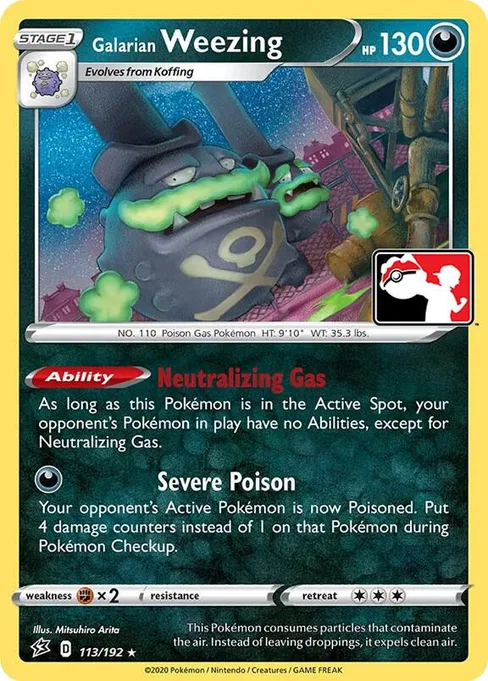 Galarian Weezing, Play! Pokémon Prize Pack Series #113