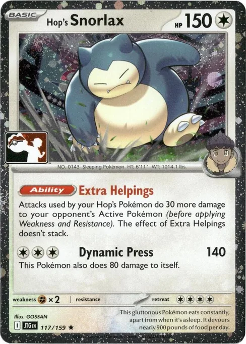 Hop's Snorlax, Play! Pokémon Prize Pack Series #117