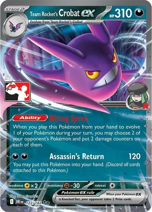 Team Rocket's Crobat ex, Play! Pokémon Prize Pack Series #122