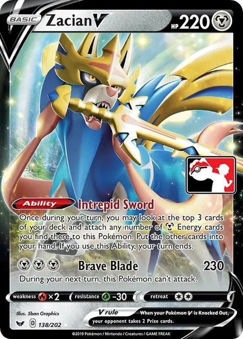 Zacian V, Play! Pokémon Prize Pack Series #138