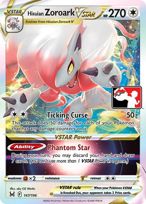 Hisuian Zoroark VSTAR, Play! Pokémon Prize Pack Series #147
