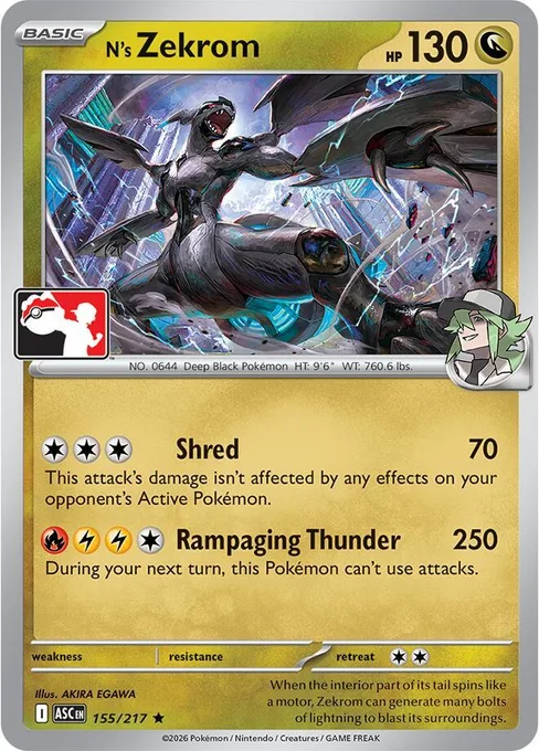 N's Zekrom, Play! Pokémon Prize Pack Series #155