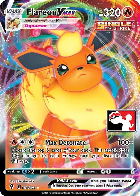 Flareon VMAX, Play! Pokémon Prize Pack Series #18