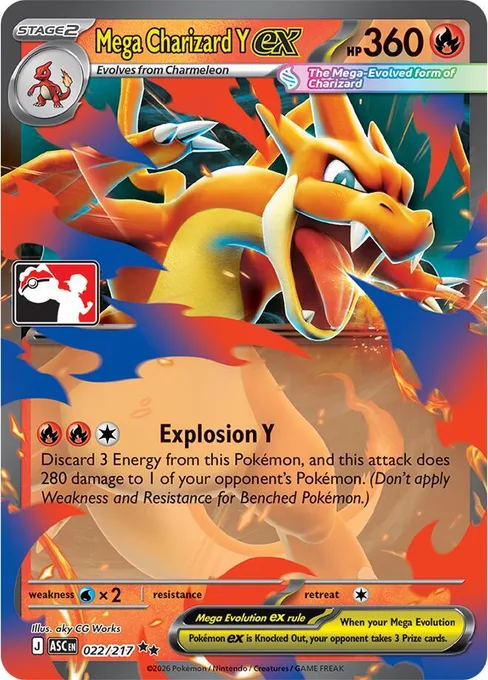 Mega Charizard Y ex, Play! Pokémon Prize Pack Series #22