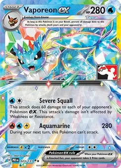 Vaporeon ex, Play! Pokémon Prize Pack Series