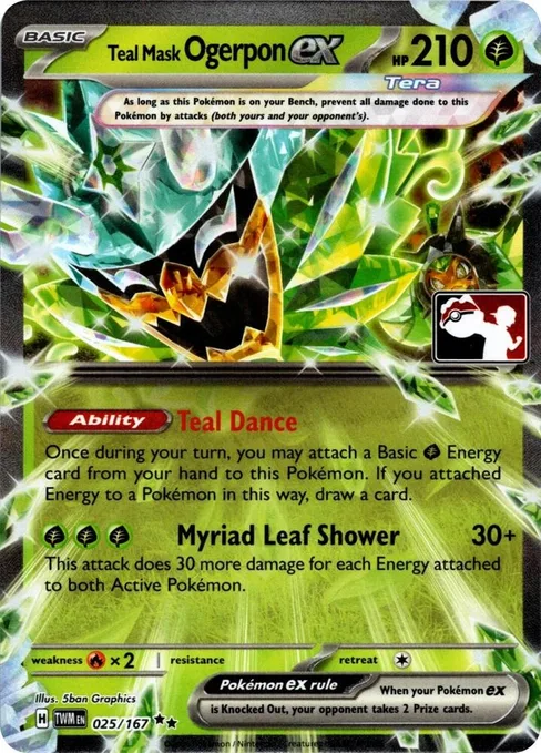 Teal Mask Ogerpon ex, Play! Pokémon Prize Pack Series #25