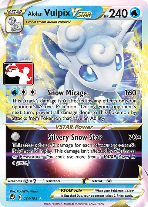 Alolan Vulpix VSTAR, Play! Pokémon Prize Pack Series #34