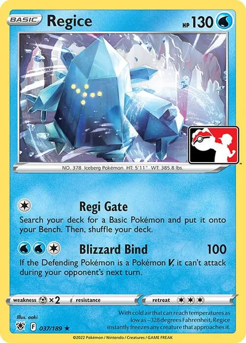 Regice, Play! Pokémon Prize Pack Series #37