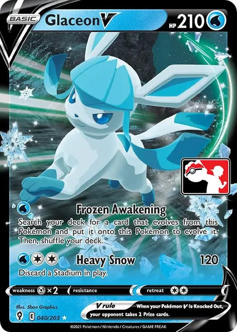 Glaceon V, Play! Pokémon Prize Pack Series #40