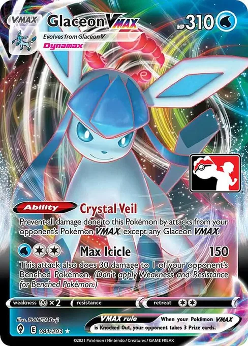 Glaceon VMAX, Play! Pokémon Prize Pack Series #41