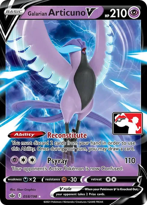 Galarian Articuno V, Play! Pokémon Prize Pack Series #58