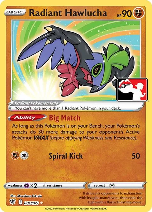 Radiant Hawlucha, Play! Pokémon Prize Pack Series #81