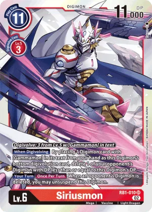 Siriusmon, RB-01: Resurgence Booster #RB1-010