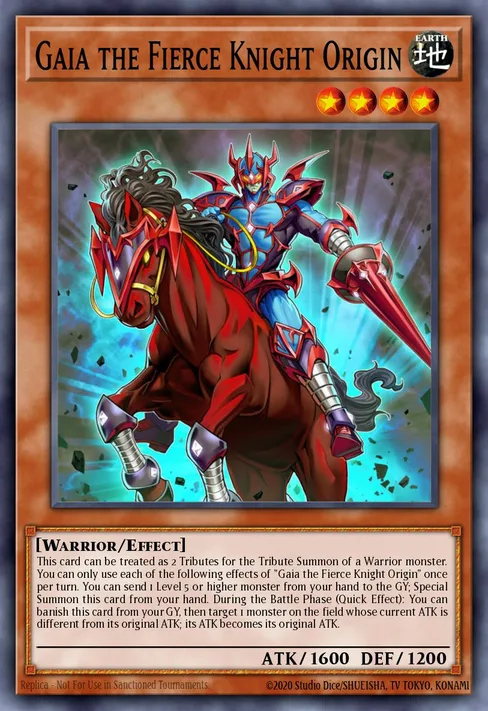 Gaia the Fierce Knight Origin, Rise of the Duelist #ROTD-EN000