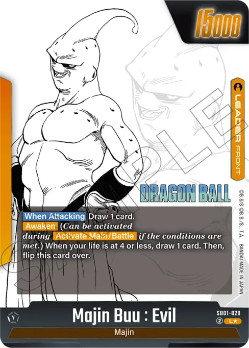 Majin Buu : Evil, Manga Booster 01 #SB01-029_p1