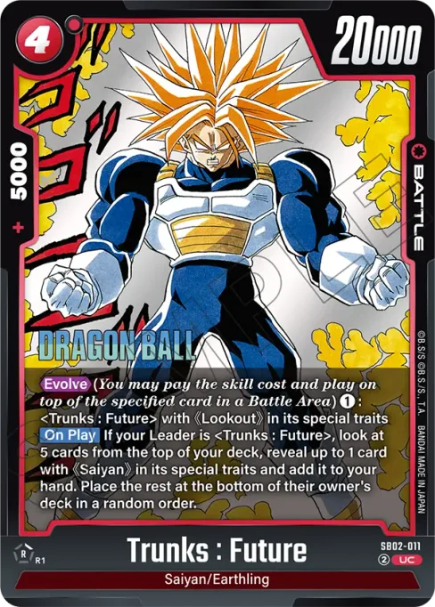 Trunks : Future, Manga Booster 02 #SB02-011