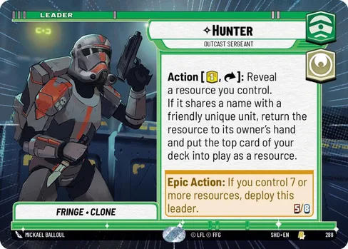Hunter — Outcast Sergeant, Shadows of the Galaxy #288