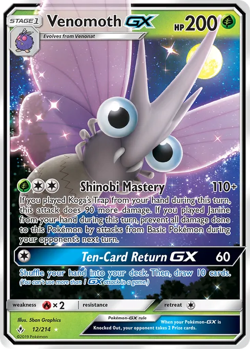 Venomoth-GX, Unbroken Bonds #12