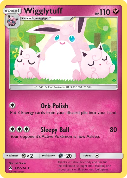 Wigglytuff, Unbroken Bonds #135
