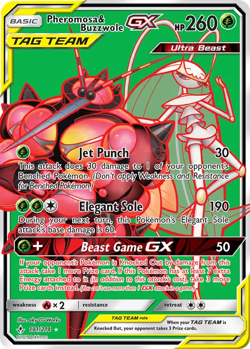 Pheromosa & Buzzwole-GX, Unbroken Bonds #191