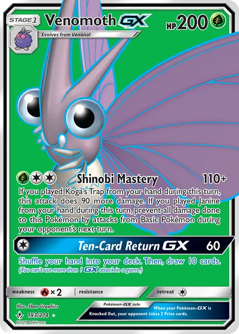 Venomoth-GX, Unbroken Bonds #193