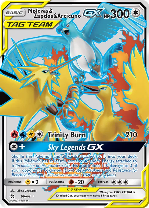 Moltres & Zapdos & Articuno-GX, Hidden Fates #66
