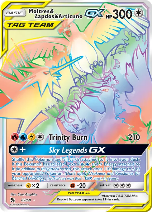 Moltres & Zapdos & Articuno-GX, Hidden Fates #69