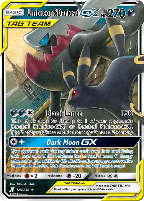 Umbreon & Darkrai-GX, Unified Minds #125