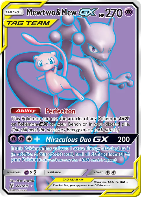 Mewtwo & Mew-GX, Unified Minds #222
