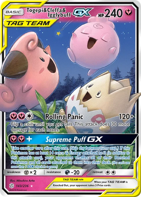 Togepi & Cleffa & Igglybuff-GX, Cosmic Eclipse #143