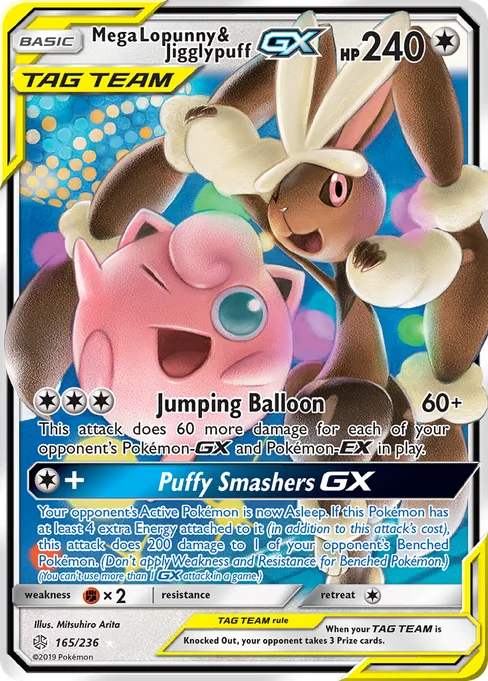 Mega Lopunny & Jigglypuff-GX, Cosmic Eclipse #165