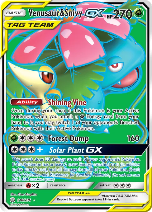 Venusaur & Snivy-GX, Cosmic Eclipse #210