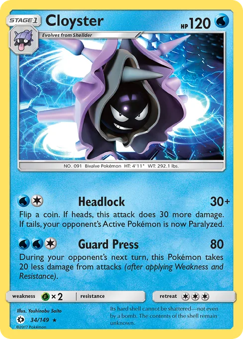 Cloyster, Sun & Moon #34